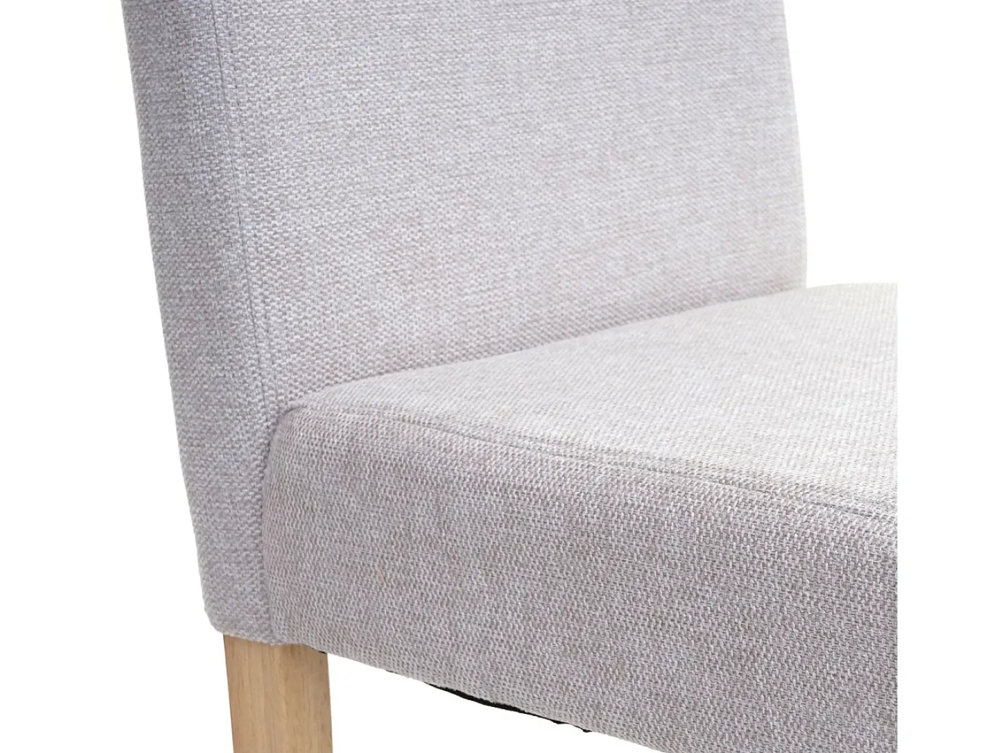 Silla de comedor Littau (juego de 6), textil, crema-beige, patas claras