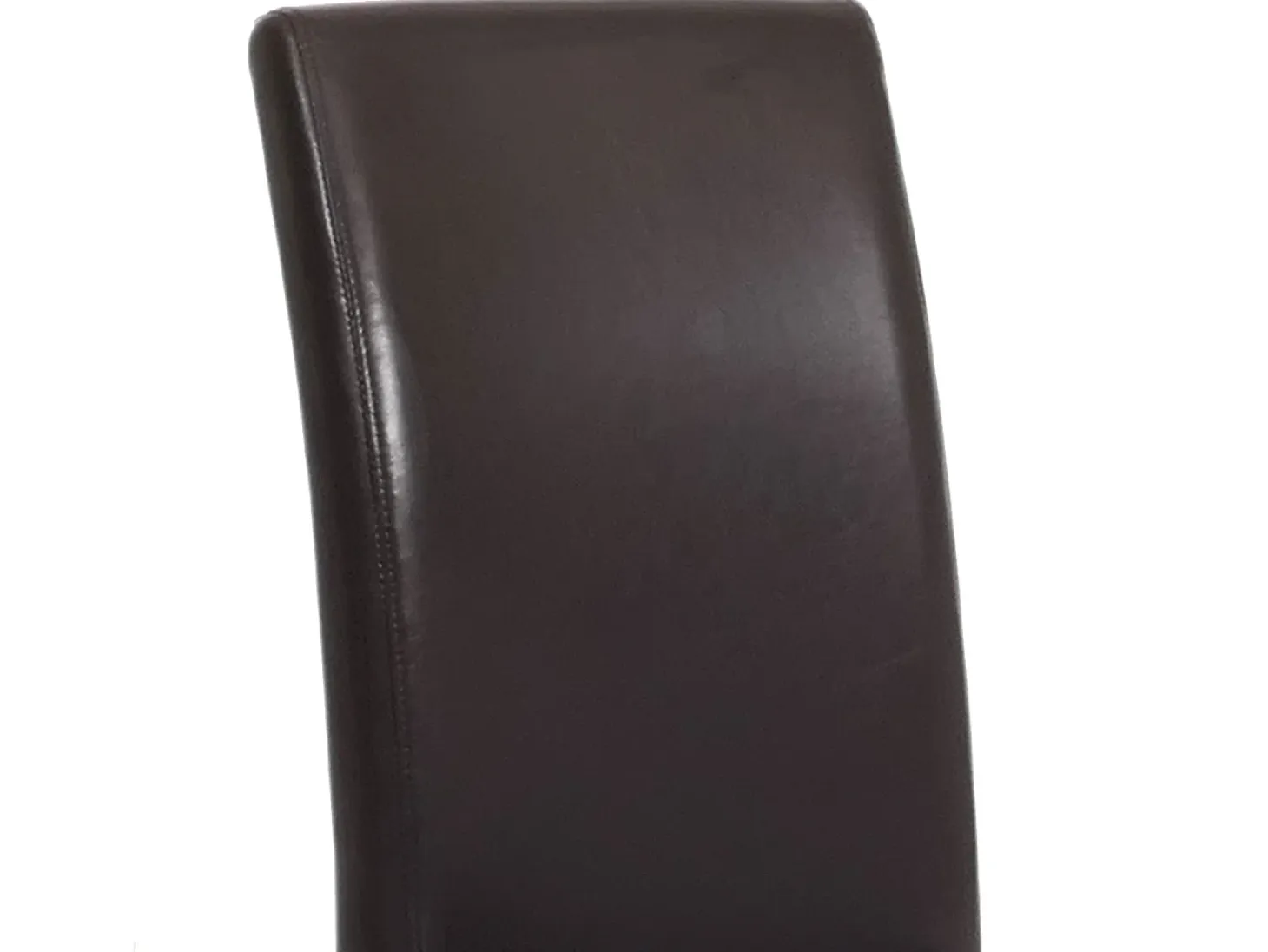 Silla de comedor Littau (juego de 6), Cuero, marrón, patas oscuras