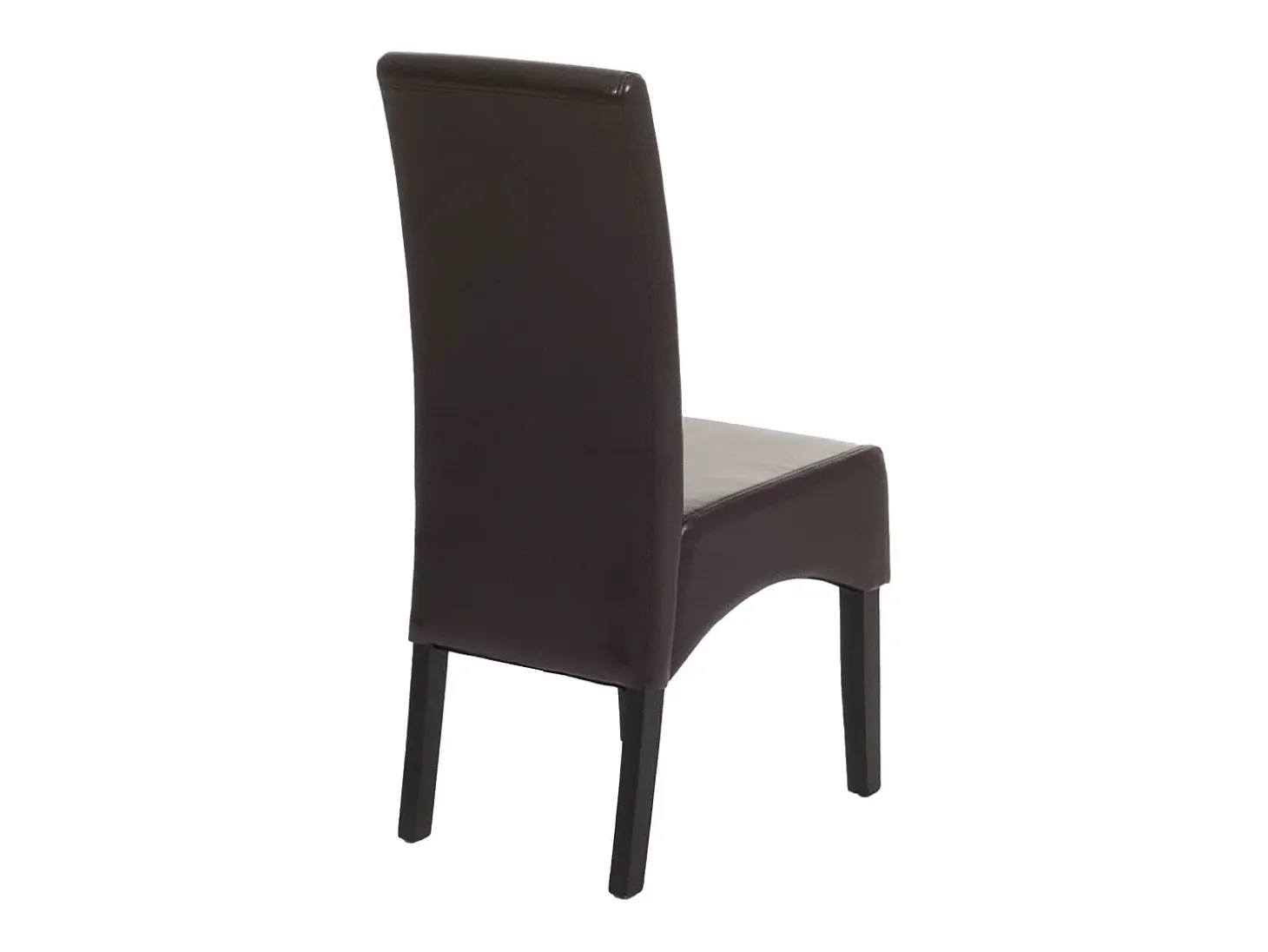 Silla de comedor Littau (juego de 6), Cuero, marrón, patas oscuras