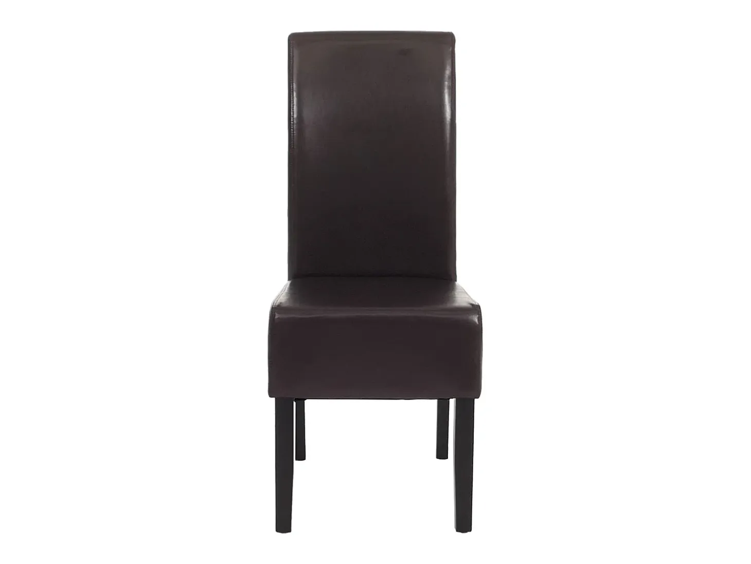 Silla de comedor Littau (juego de 6), Cuero, marrón, patas oscuras
