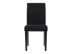 Silla de comedor Littau (juego de 6), textil, negro, patas oscuras