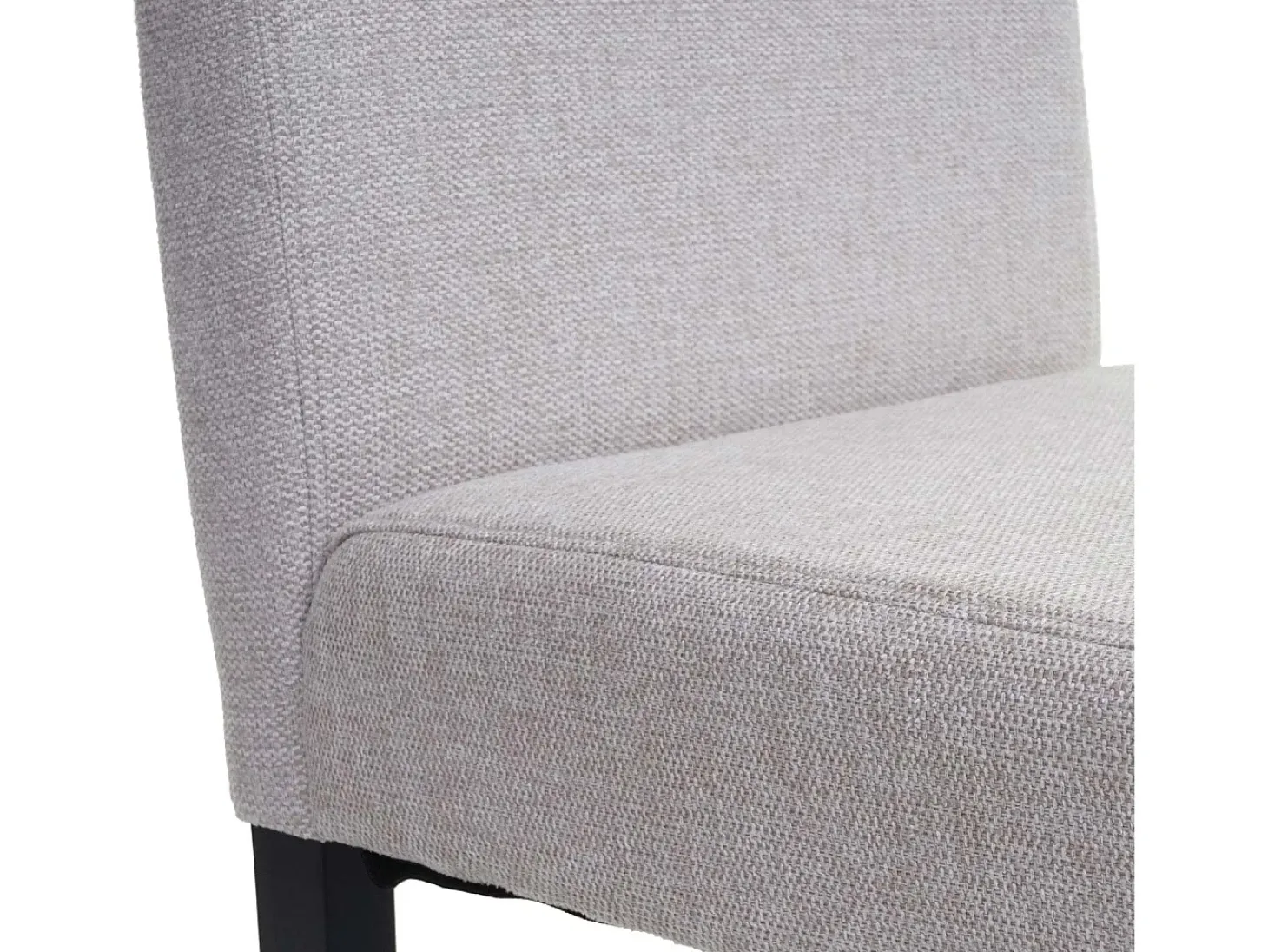 Silla de comedor Littau lettering, crema-beige, patas oscuras