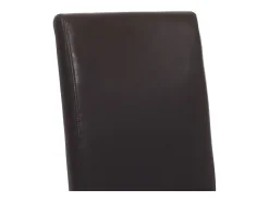 Silla de comedor Littau piel sintética lote de 2, polipiel, marrón, patas claras