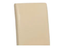 Silla de comedor Littau piel sintética lote de 2, polipiel, color crema, patas claras