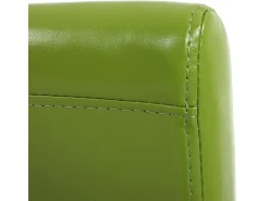 Silla de comedor Littau piel sintética lote de 2, polipiel, verde, patas claras