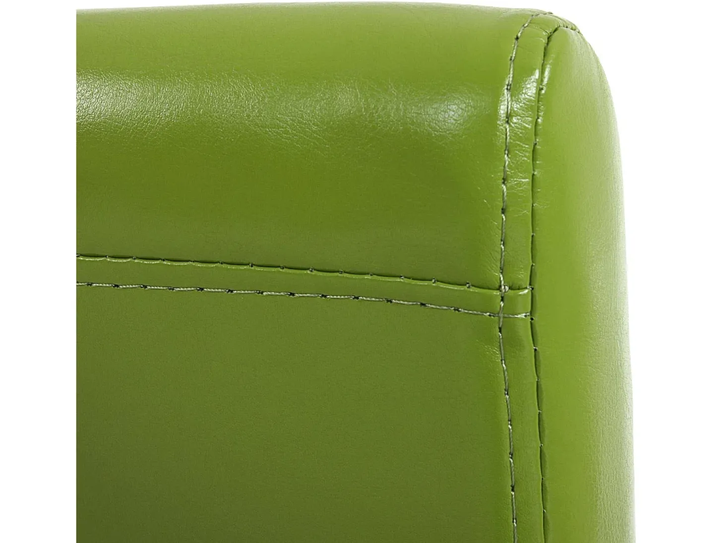 Silla de comedor Littau (set de 4), polipiel, verde, patas oscuras