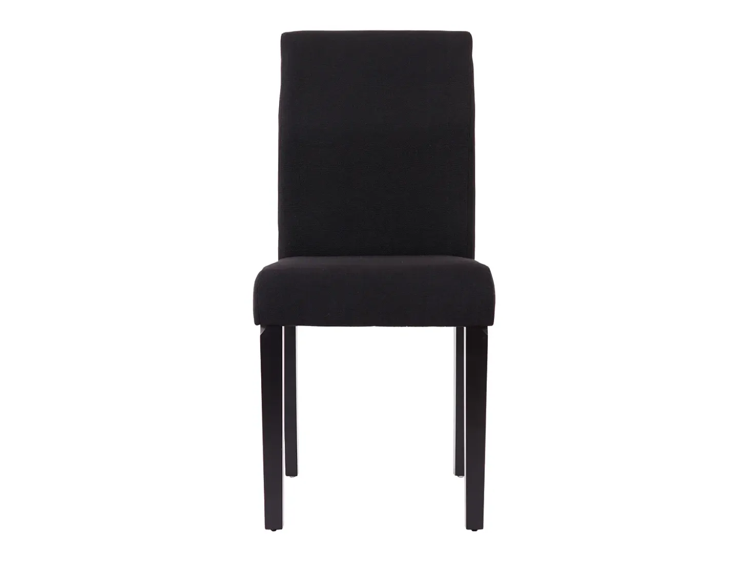 Silla de comedor Littau (set de 2), textil, negro, patas oscuras