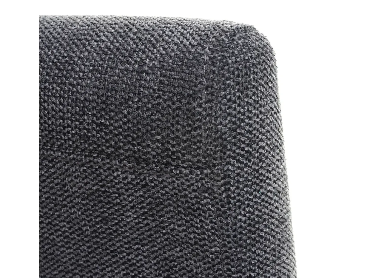 Silla de comedor Littau (set de 2), textil, gris antracita, patas oscuras