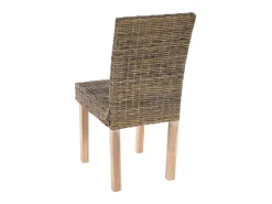 Silla de comedor Littau (set de 4) ratán