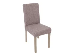 Silla de comedor Littau (set de 4), textil, gris, patas estructura - roble