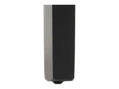 Silla de comedor Littau (set de 2), cuero, negro, patas oscuras