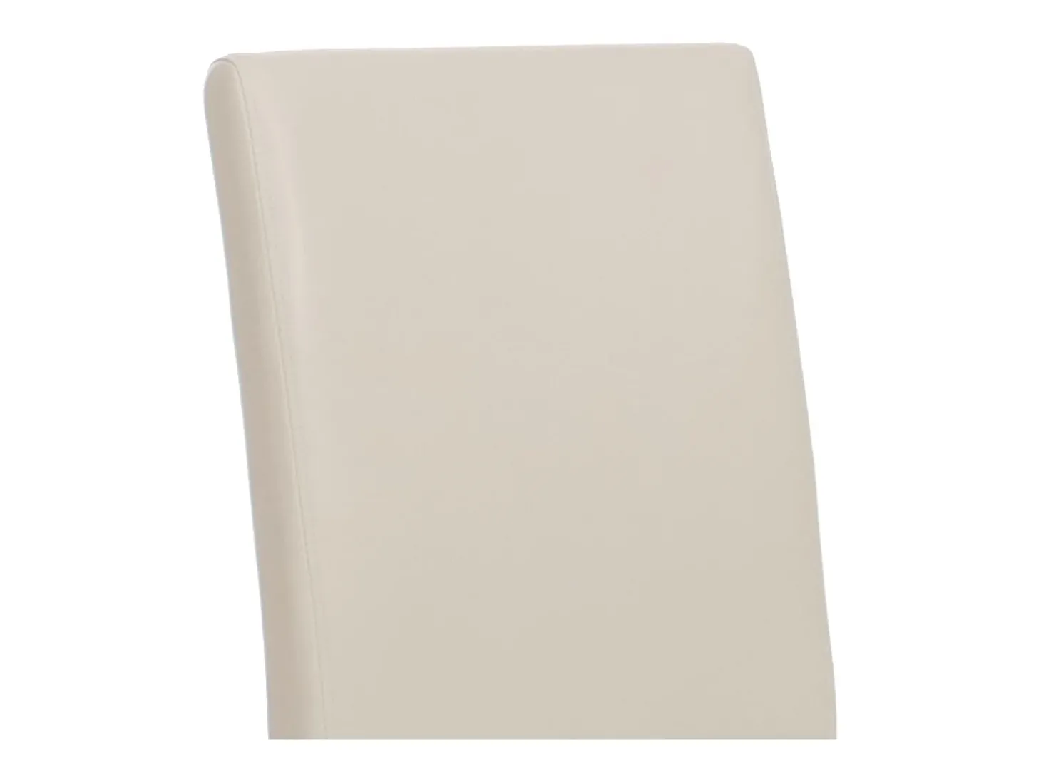 Silla de comedor Littau (set de 2), cuero, blanco, patas claras