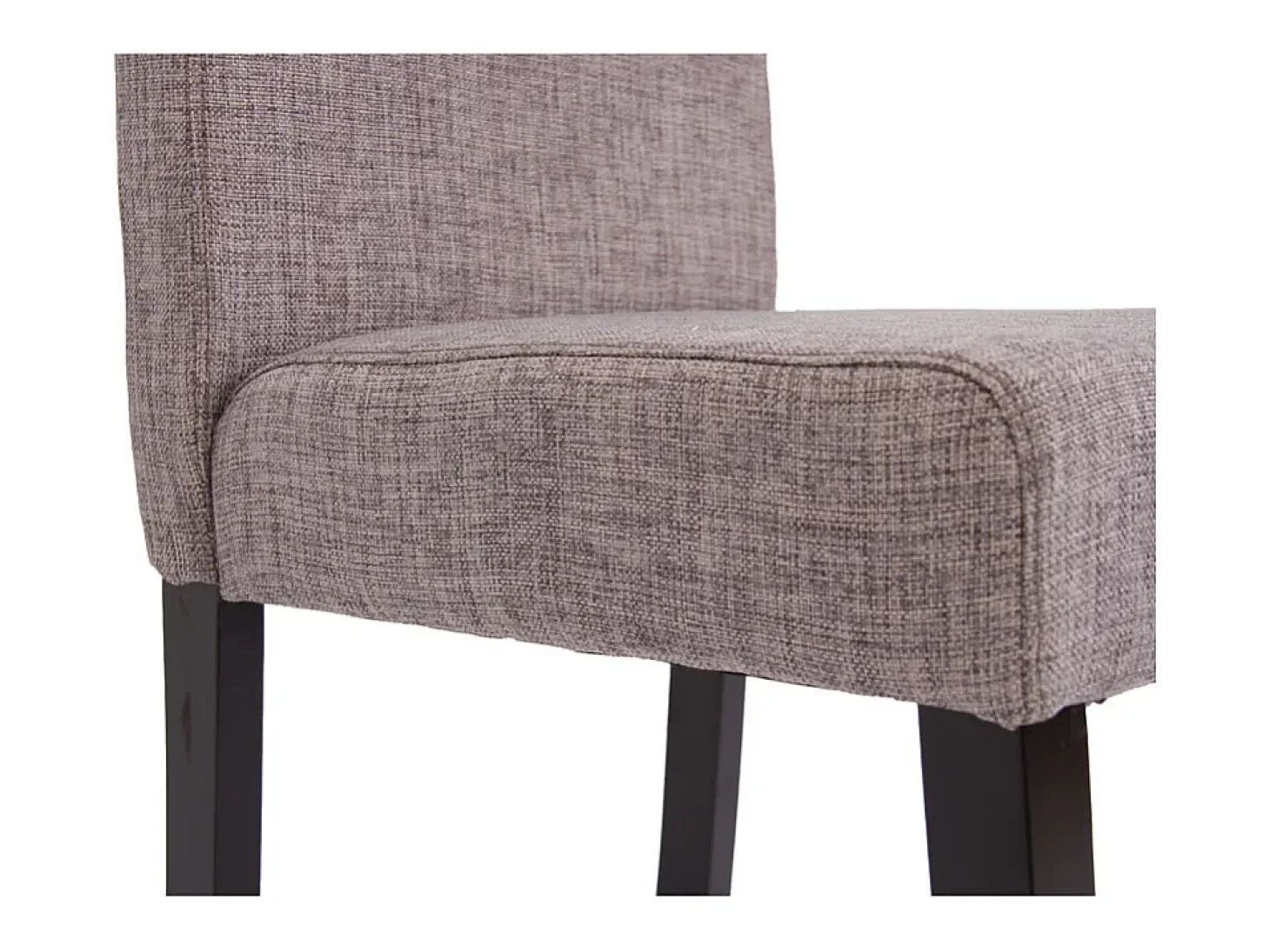 Silla de comedor Littau (set de 2), textil, gris, patas oscuras