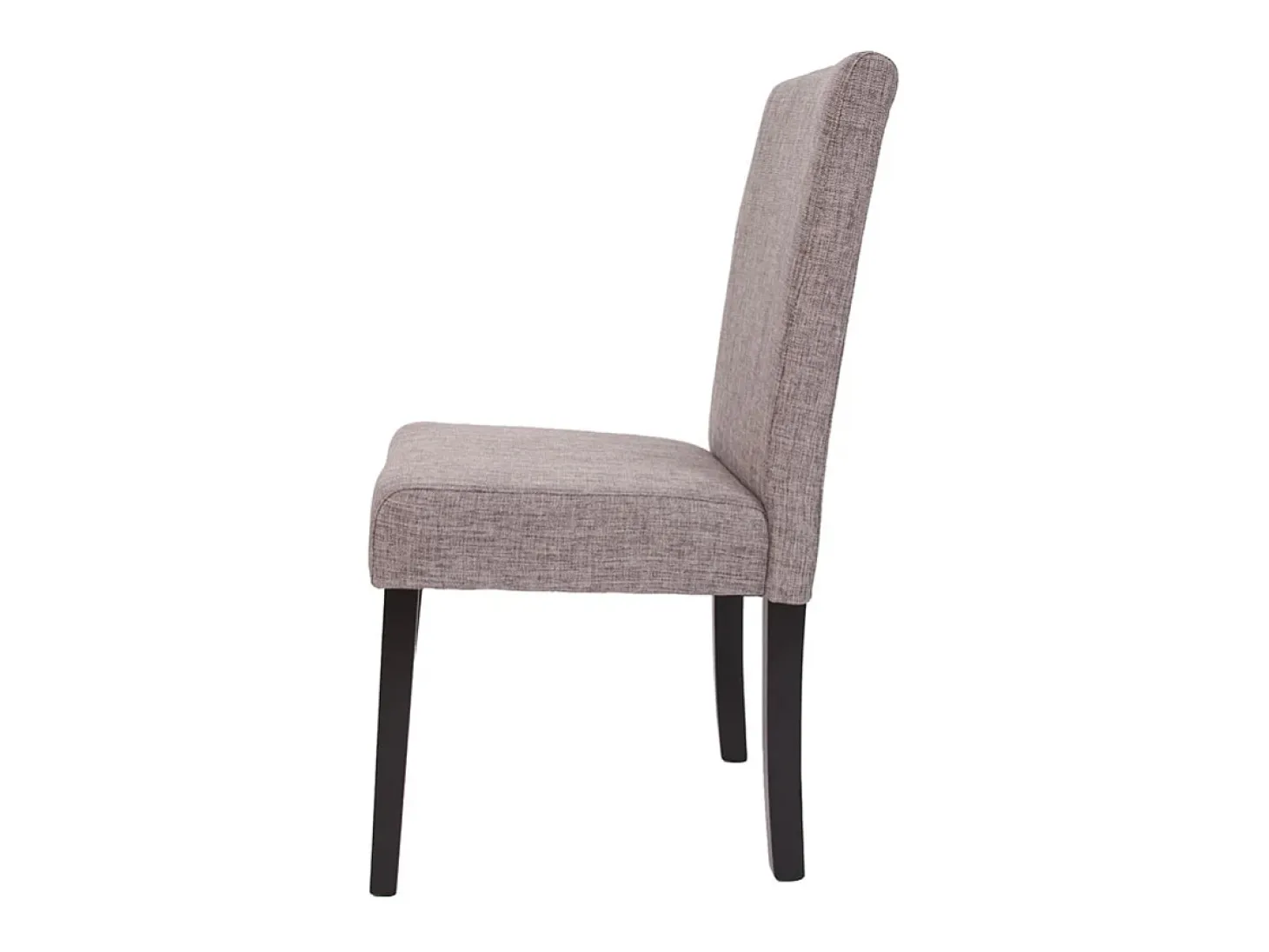 Silla de comedor Littau (set de 2), textil, gris, patas oscuras