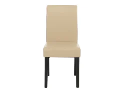 Silla de comedor Littau (set de 4), imitación cuero, patas crema oscuro