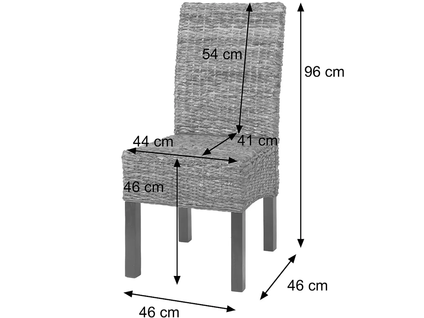 Silla de comedor Loiret (lote de 6), light, con cojín