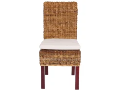 Silla de comedor Loiret (lote de 6), light, con cojín