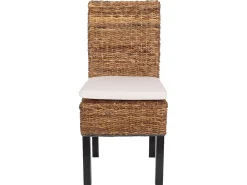 Silla de comedor Loiret (lote de 6), oscuro, con cojín