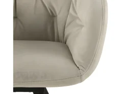 Silla de comedor Lola con brazos y giratoria, color marrón velour.