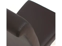 Silla de comedor M37 (juego de 6), polipiel mate, marrón, patas oscuras