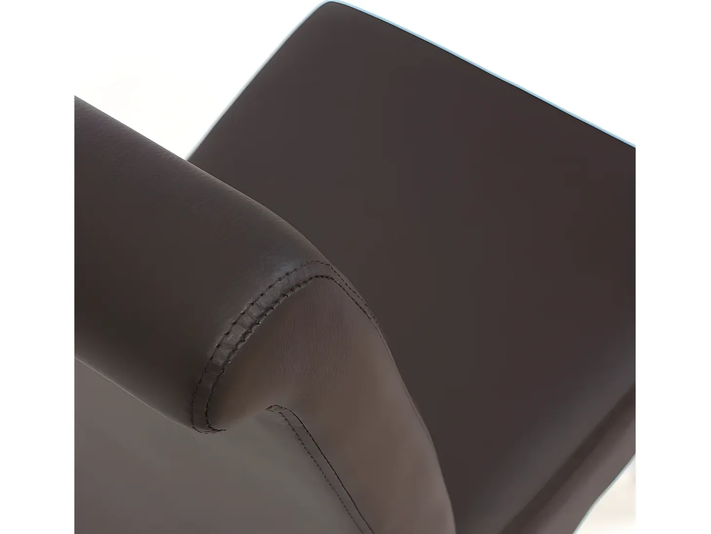 Silla de comedor M37 (juego de 6), polipiel mate, marrón, patas oscuras
