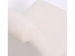 Silla de comedor M37 (juego de 6), piel sintética mate, color crema, patas claras