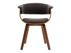 Silla de comedor madera curvada y tela gris ES459232