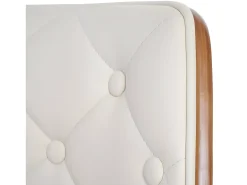 Silla de comedor MCW-A75, piel artificial crema