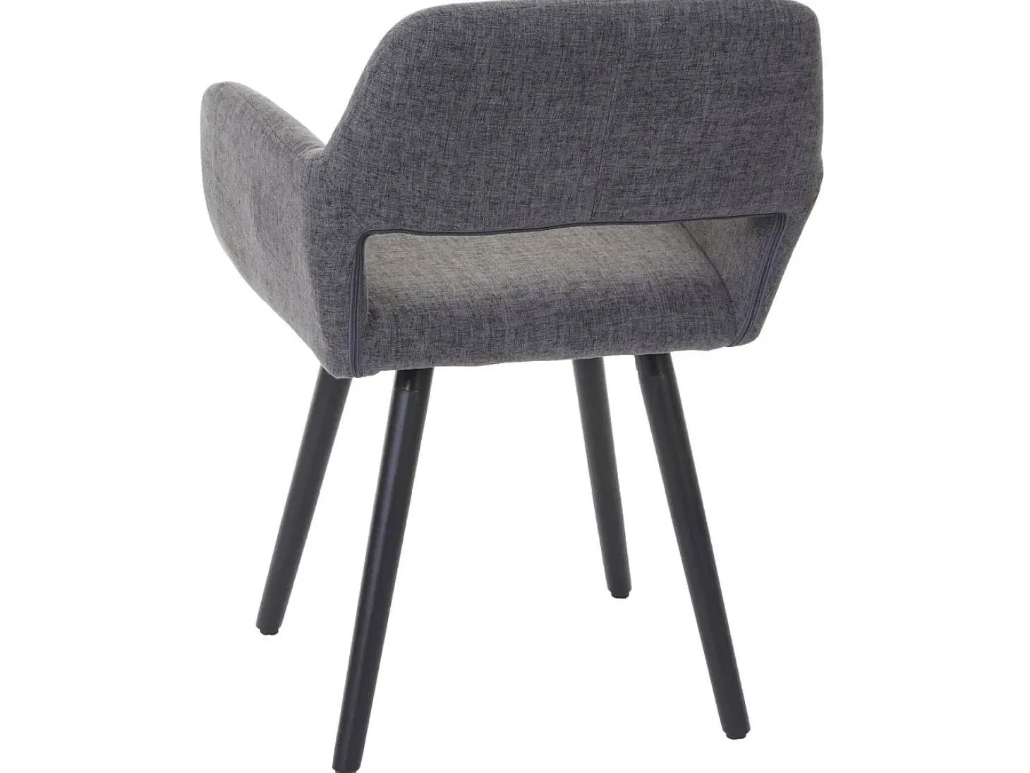 Silla de comedor MCW-A50 II, textil, gris, patas oscuras