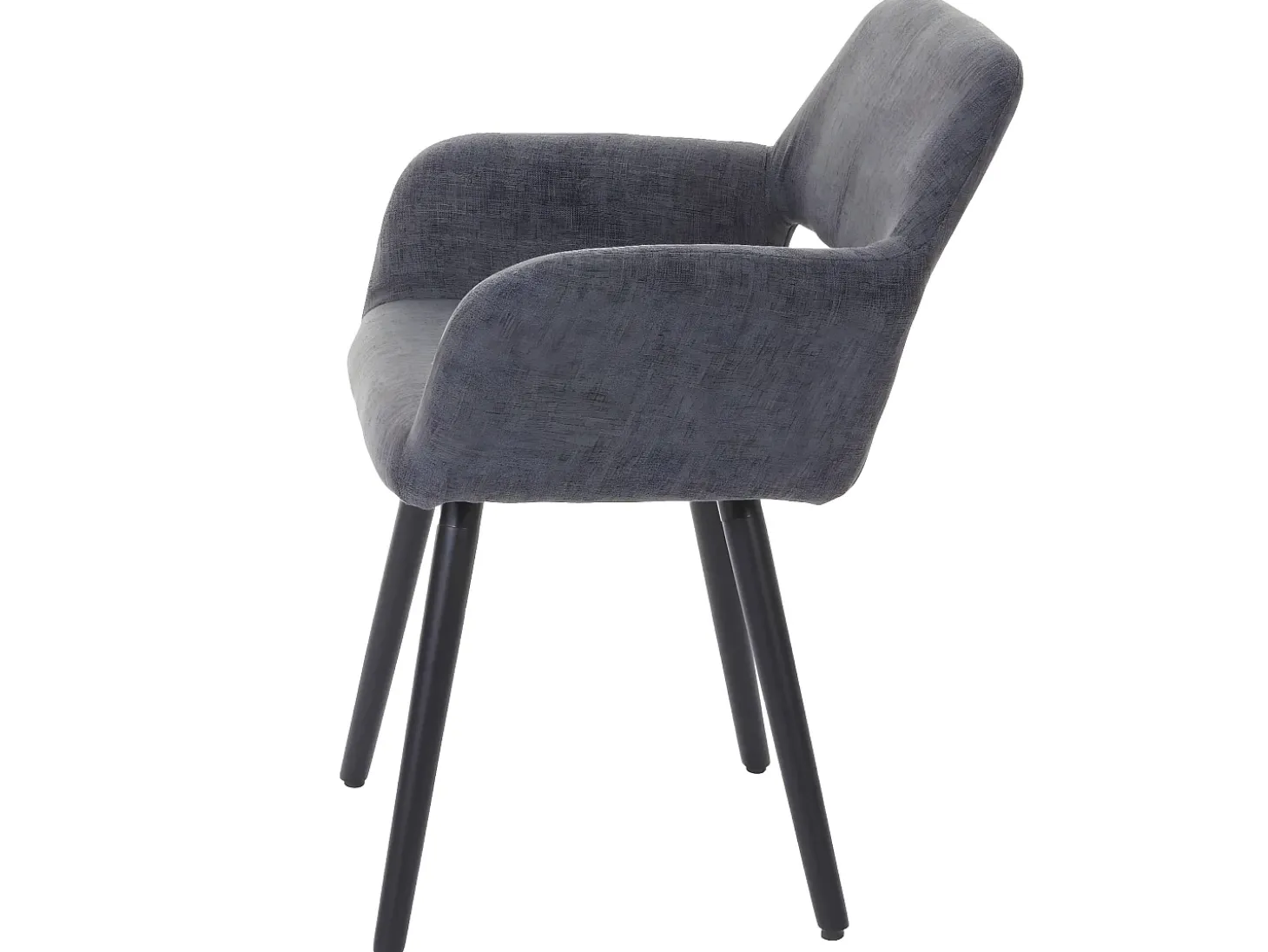 Silla de comedor MCW-A50 II, textil, gris, patas oscuras