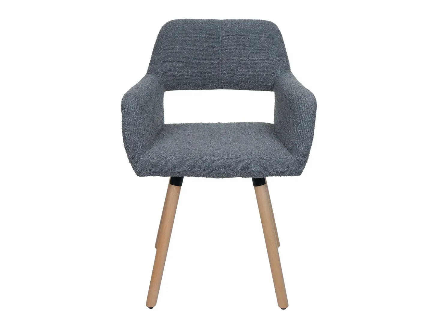 Silla de comedor MCW-A50 II (juego de 6), gris oscuro