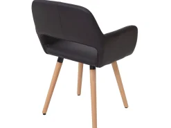 Silla de comedor MCW-A50 II, polipiel, marrón, patas claras