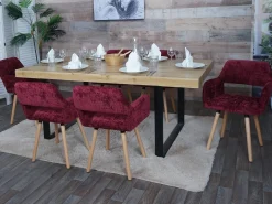 Silla de comedor MCW-A50 II, burdeos