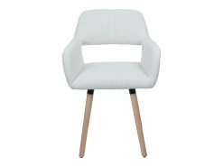Silla de comedor MCW-A50 II, blanco crema