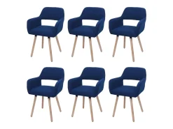 Silla de comedor MCW-A50 II (juego de 6), azul