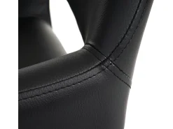Silla de comedor MCW-A50 II, polipiel, negro, patas ligeras