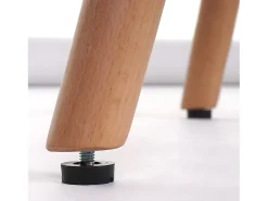 Silla de comedor MCW-A50 II (juego de 6), polipiel, marrón, patas claras