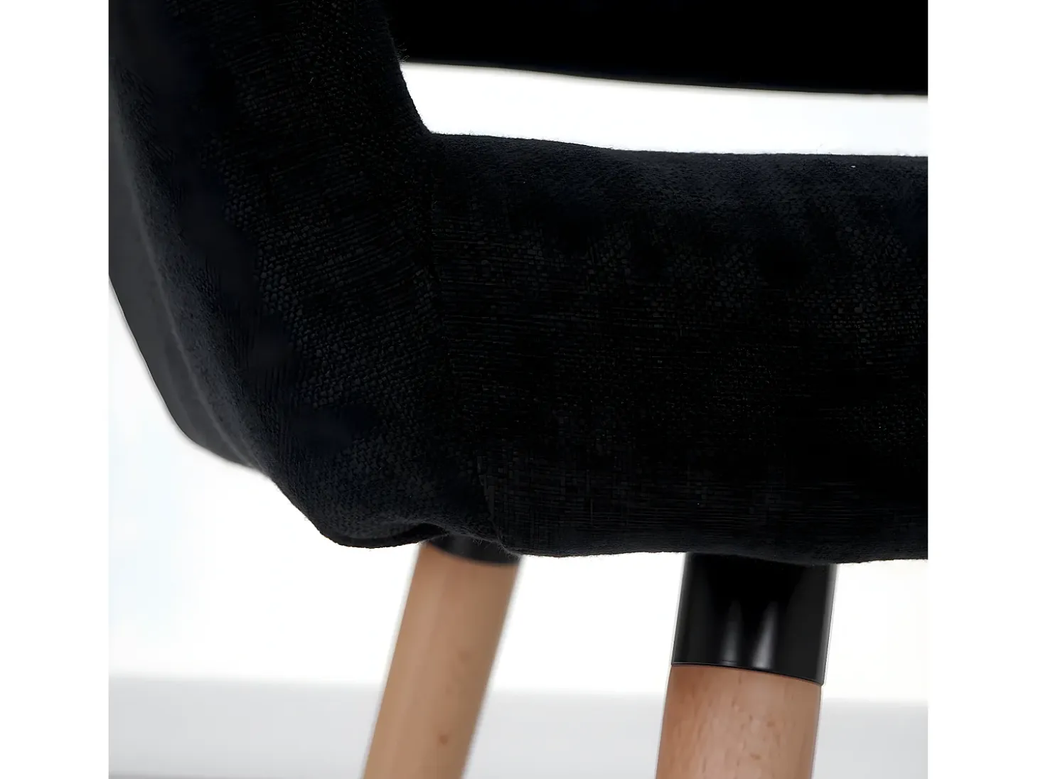 Silla de comedor MCW-A50 II, textil, negro-gris, patas claras