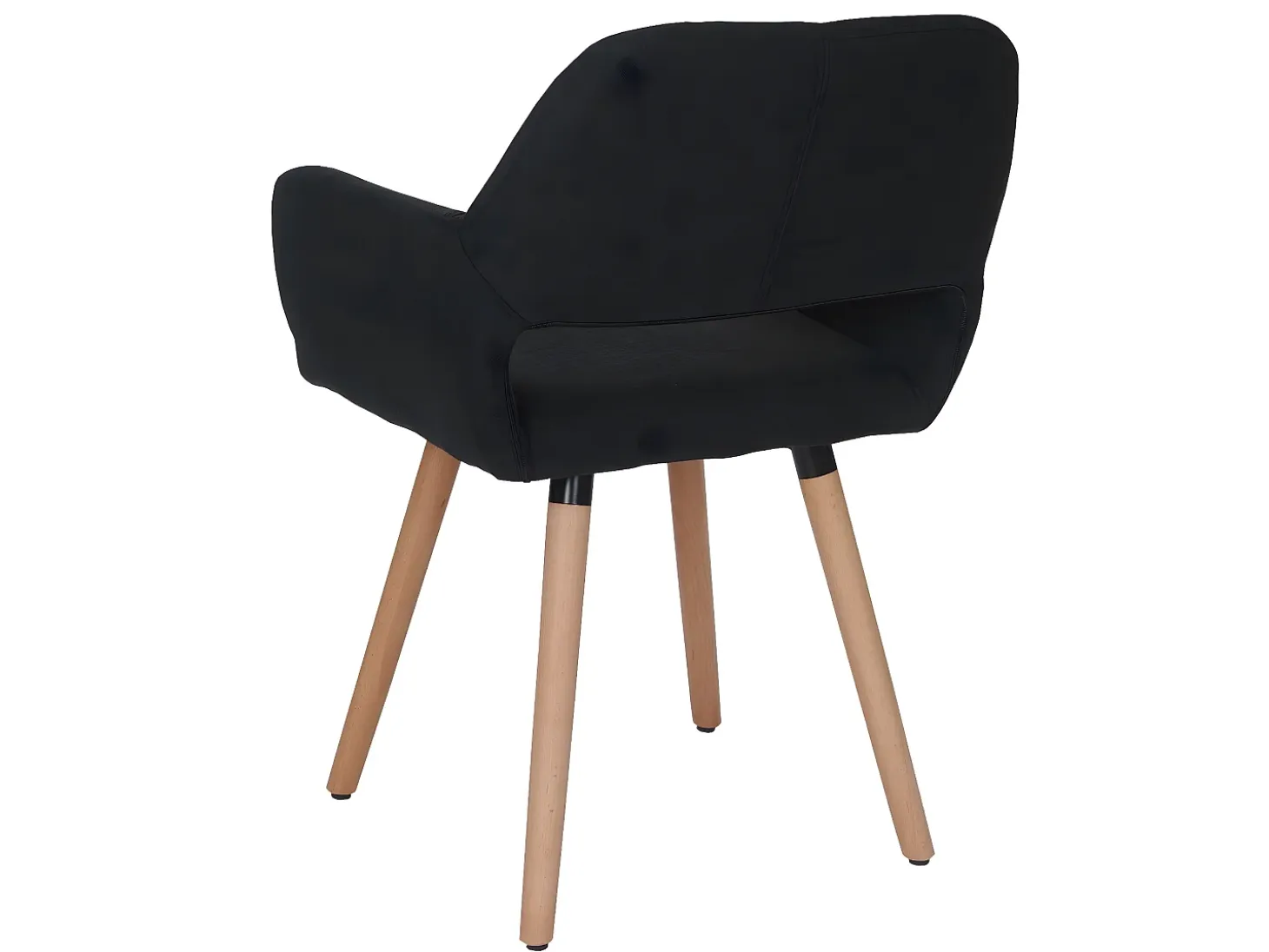 Silla de comedor MCW-A50 II, textil, negro-gris, patas claras