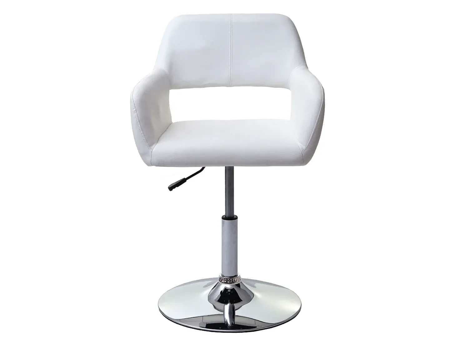 Silla de comedor MCW-A50 III, blanco, base cromada