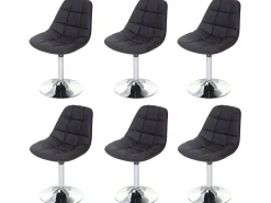 Silla de comedor MCW-A60 (juego de 6), polipiel marrón