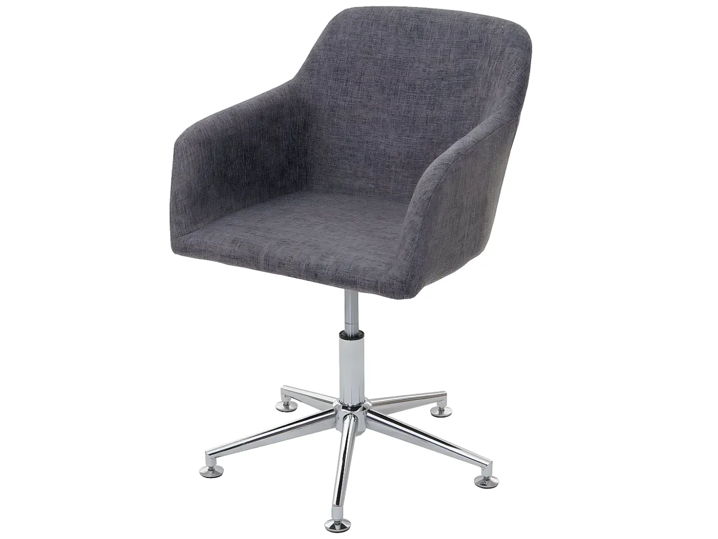 Silla de comedor MCW-A74 (juego de 6), textil, gris