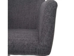 Silla de comedor MCW-A74 (juego de 6), textil, gris