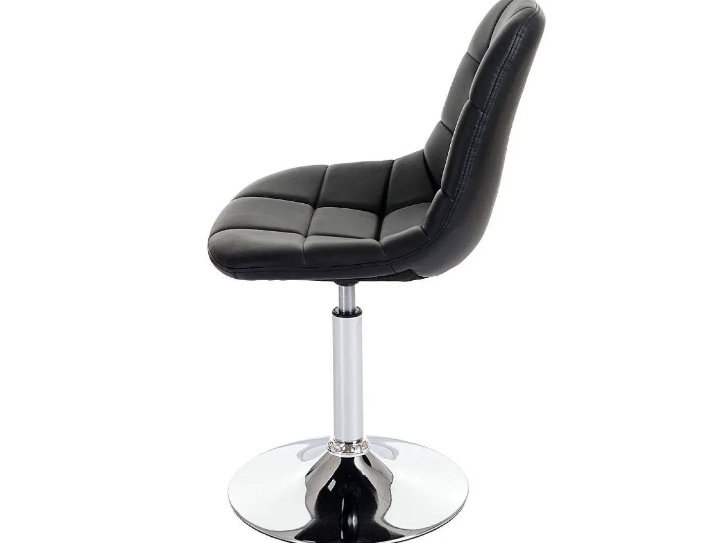 Silla de comedor MCW-A60 (juego de 6), piel sintética negra