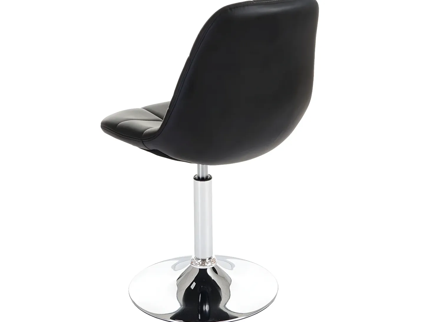 Silla de comedor MCW-A60 (juego de 6), piel sintética negra