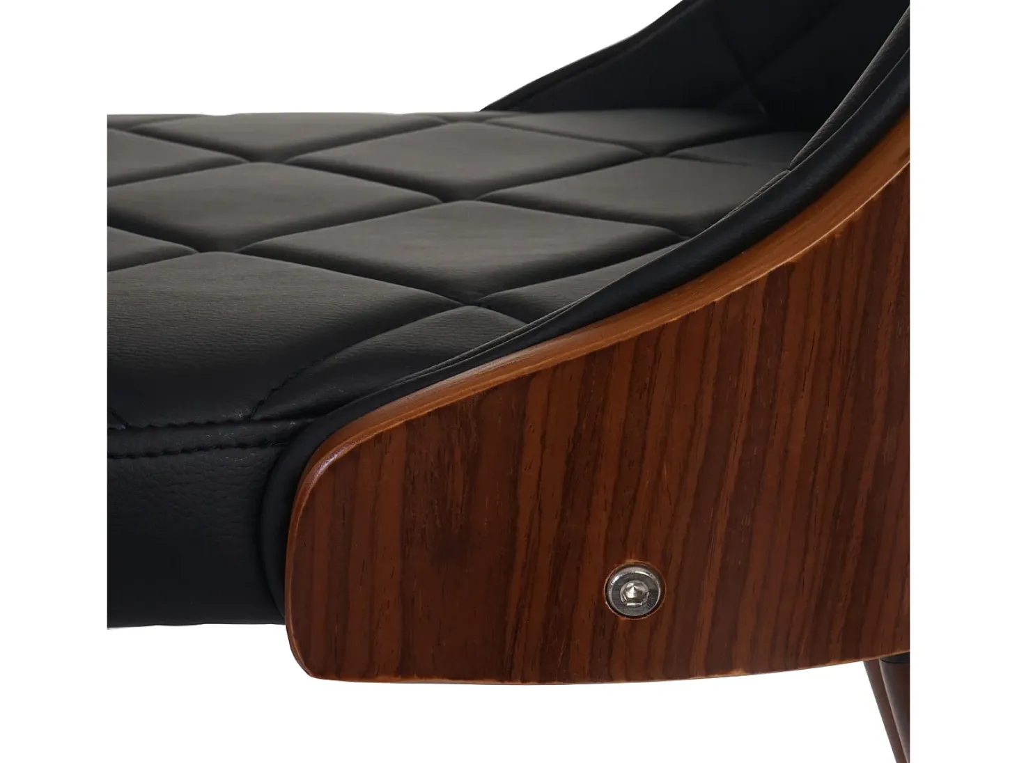 Silla de comedor MCW-A75 (set de 2), imitación cuero negro