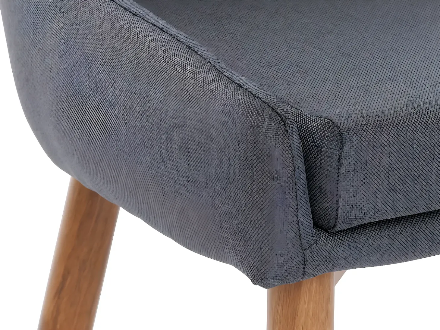 Silla de comedor MCW-B44 II (set de 2), tela/textil gris oscuro
