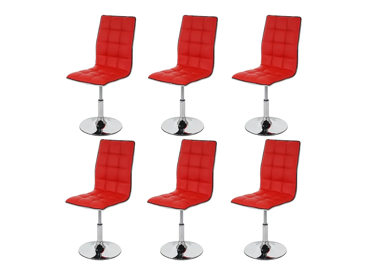 Silla de comedor MCW-C41 (juego de 6), rojo