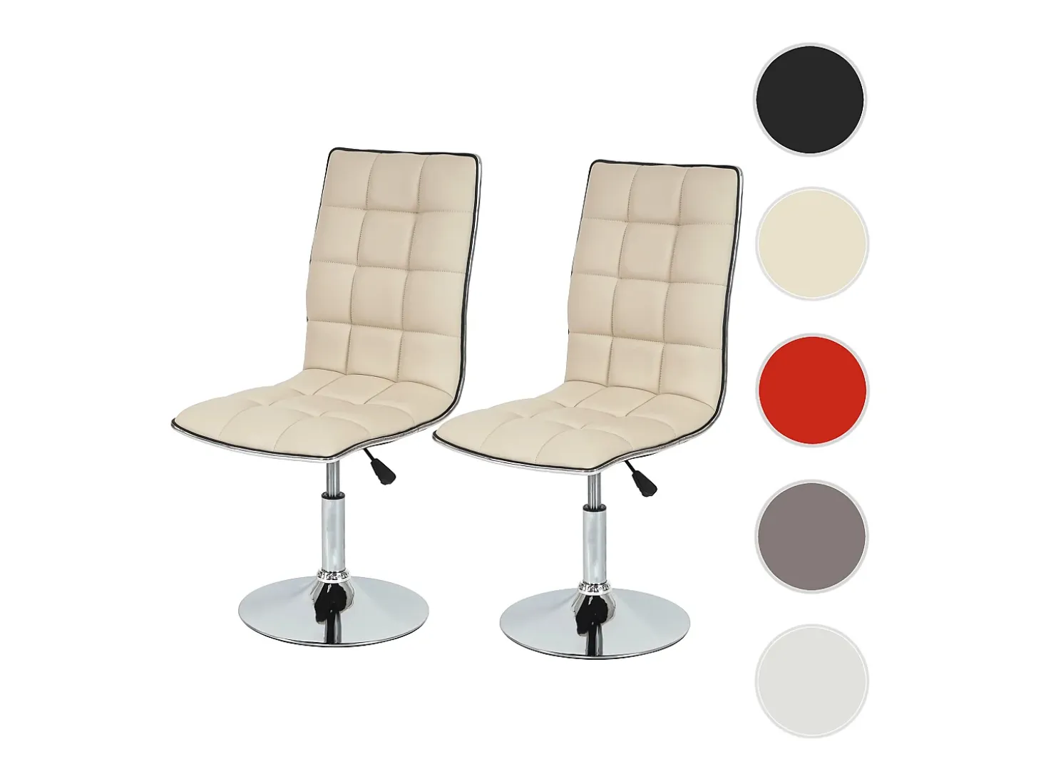 Silla de comedor MCW-C41 (juego de 2), color crema