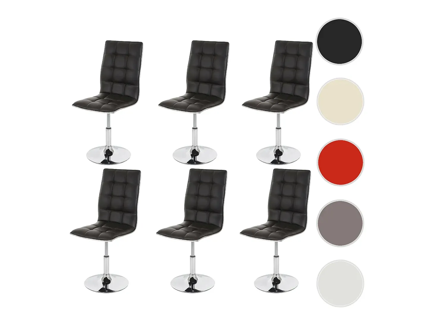 Silla de comedor MCW-C41 (juego de 6), marrón